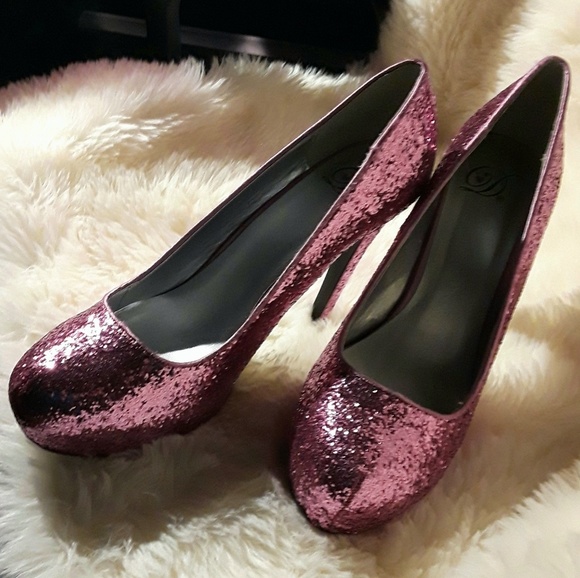 Diva Shoes - PINK GLITTER PUMPS-HIGH HEELS
